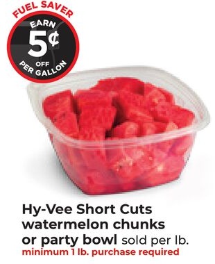 Hy-Vee Short Cuts watermelon chunks or party bowl