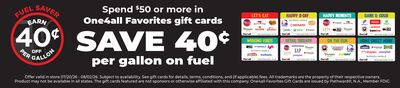 One4all Favorites gift cards