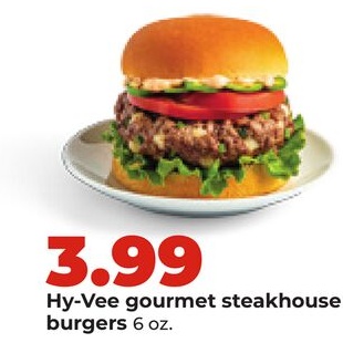 Hy-Vee gourmet steakhouse burgers
