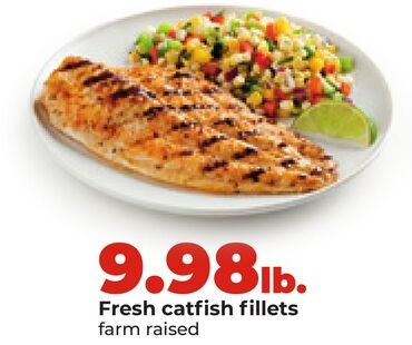 Fresh catfish fillets