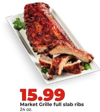 Market Grille full slab ribs