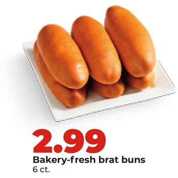 Bakery-fresh brat buns