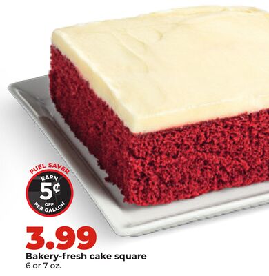 Bakery-fresh cake square