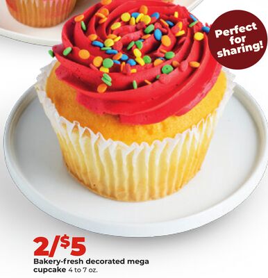 Bakery-fresh decorated mega cupcake