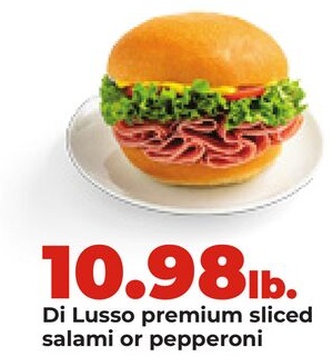 Di Lusso premium sliced salami or pepperoni