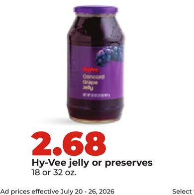 Hy-Vee jelly or preserves