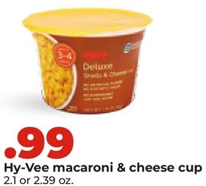 Hy-Vee macaroni & cheese cup