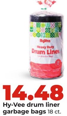 Hy-Vee drum liner garbage bags