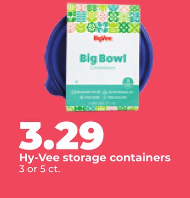 Hy-Vee storage containers