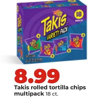 Takis rolled tortilla chips multipack