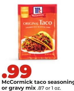 McCormick taco seasoning or gravy mix