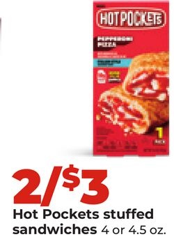 Hot Pockets stuffed sandwiches