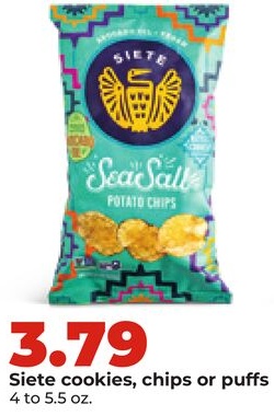 Siete cookies, chips or puffs