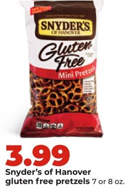 Snyder's of Hanover gluten free pretzels