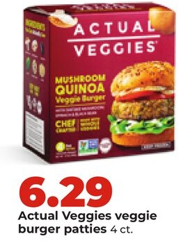 Actual Veggies veggie burger patties