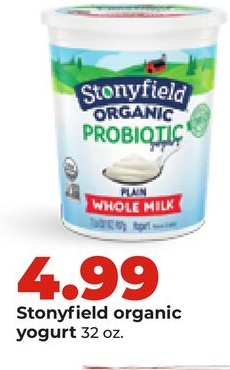 Stonyfield organic yogurt