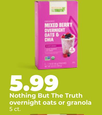 Nothing But The Truth overnight oats or granola