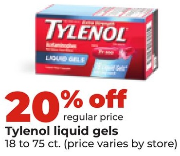 Tylenol liquid gels