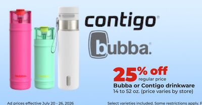 Bubba or Contigo drinkware