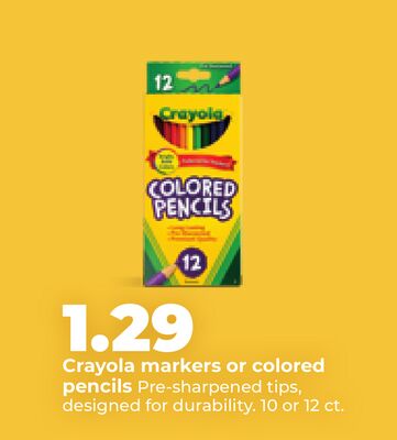 Crayola markers or colored pencils