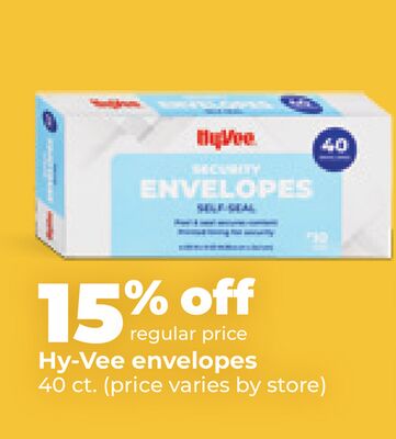 Hy-Vee envelopes
