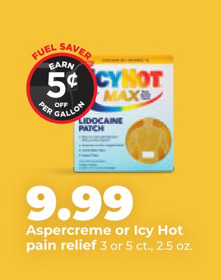 Aspercreme or Icy Hot pain relief