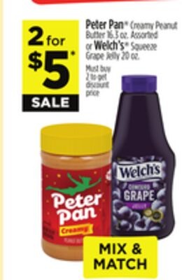 Peter Pan or Welch's® Squeeze