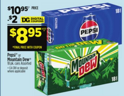 Pepsi® or Mountain Dew®