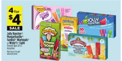 Jolly Rancher Margaritaville Sun Knots Warheads® or Wyckoff Light Freezer Bars 10 ct