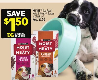 Purina® Dog Food Moist & Meaty® Burger or Steak