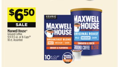 Maxwell House® Ground Coffee or K-Cups®