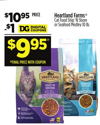 Heartland Farms® Cat Food Ship 'N Shore or Seafood Medley 10 Lb.