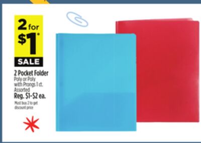 2 Pocket Folder Poly or Poly with Prongs
