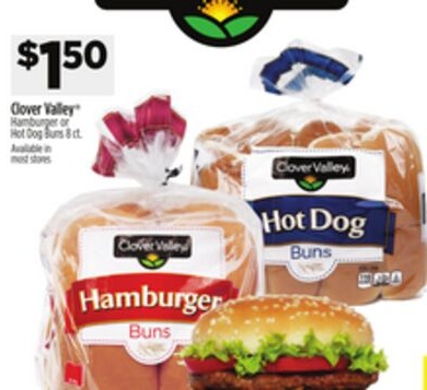 Clover Valley® Hamburger Buns or Hot Dog Buns