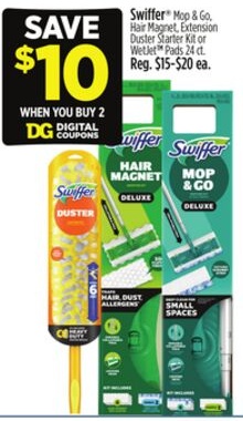Swiffer Mop & Go, Hair Magnet, Extension Duster Starter Kit or Walker Sticks 34 cl