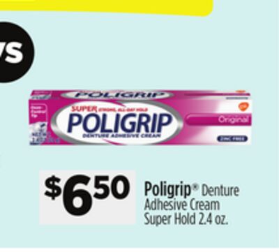 Poligrip® Denture Adhesive Cream Super Hold