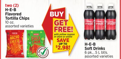 H-E-B Flavored Tortilla Chips, H-E-B Soft Drinks