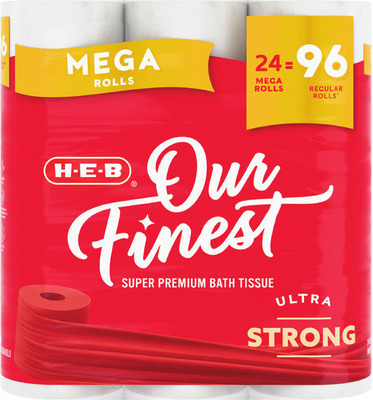 H-E-B Our Finest® Strong or Soft Bath Tissue