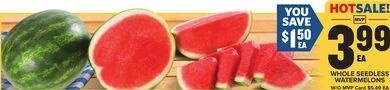 Whole Seedless Watermelons