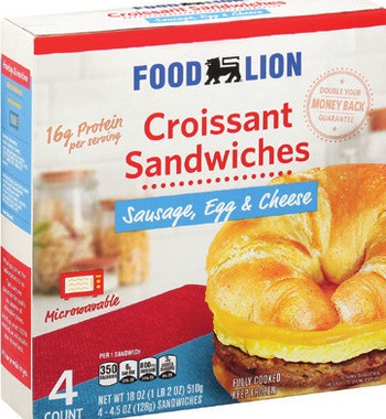 Food Lion Breakfast Sandwiches