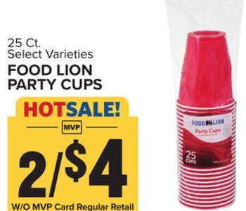 FOOD LION PARTY CUPS