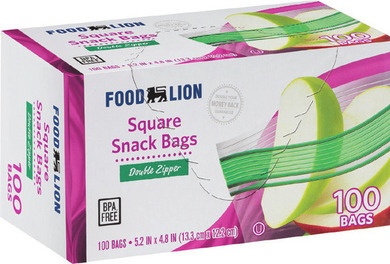 Food Lion Reclosable Bags