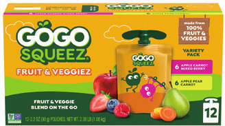 GoGo Squeez Applesauce, Yogurtz or Fruit & Veggies