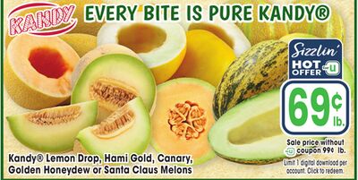 Kandy® Lemon Drop, Hami Gold, Canary, Golden Honeydew or Santa Claus Melons