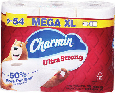 Charmin 9 ct Mega XL or 12 ct Mega Roll, Bounty 6 ct Double Plus Roll, Tide 117-132 oz Liquid or 45, 57, 76 ct Pods