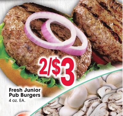 Fresh Junior Pub Burgers