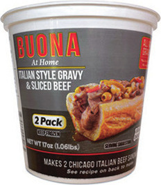Buona Premium Sliced Italian Beef and Gravy 17 oz., Frozen or Italian Meatballs & Sauce 32 oz., Frozen