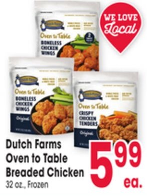 Dutch Farms Oven to Table Breaded Chicken