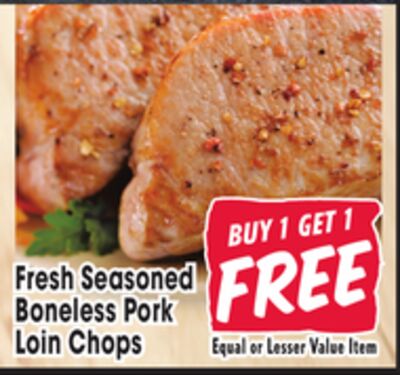 Fresh Seasoned Boneless Pork Loin Chops