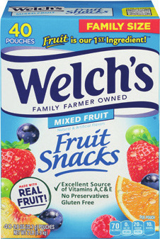 Welch's Fruit Snacks 40 ct or Fruit Fusions 20 ct.